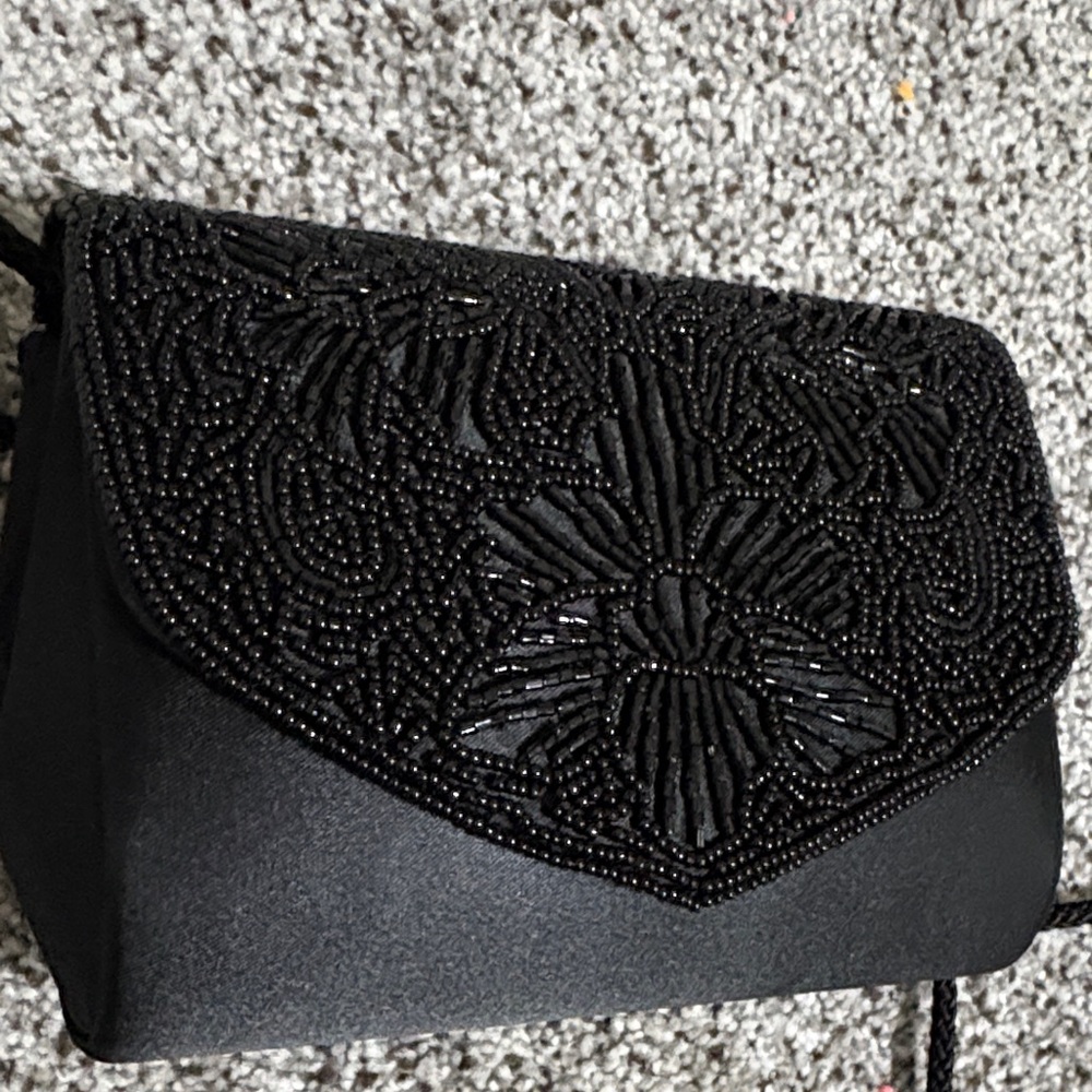 Vintage America Black Beaded Clutch - Picture 9 of 9